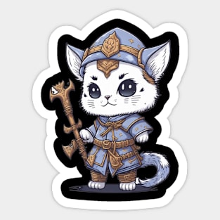 Cute Viking cat Sticker